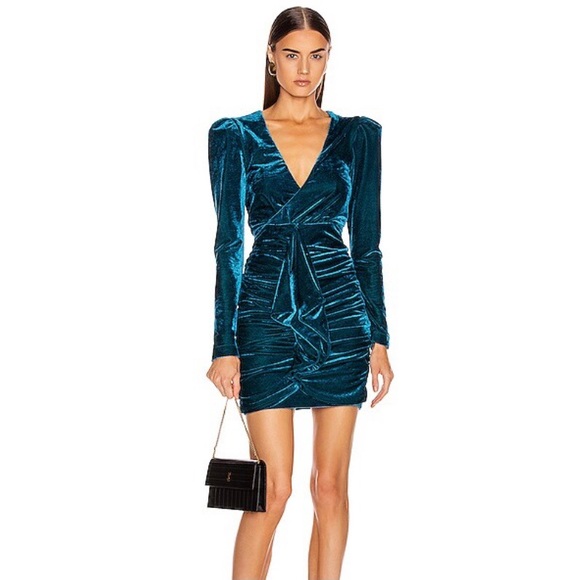 Patbo Velvet Mini Dress Blue 